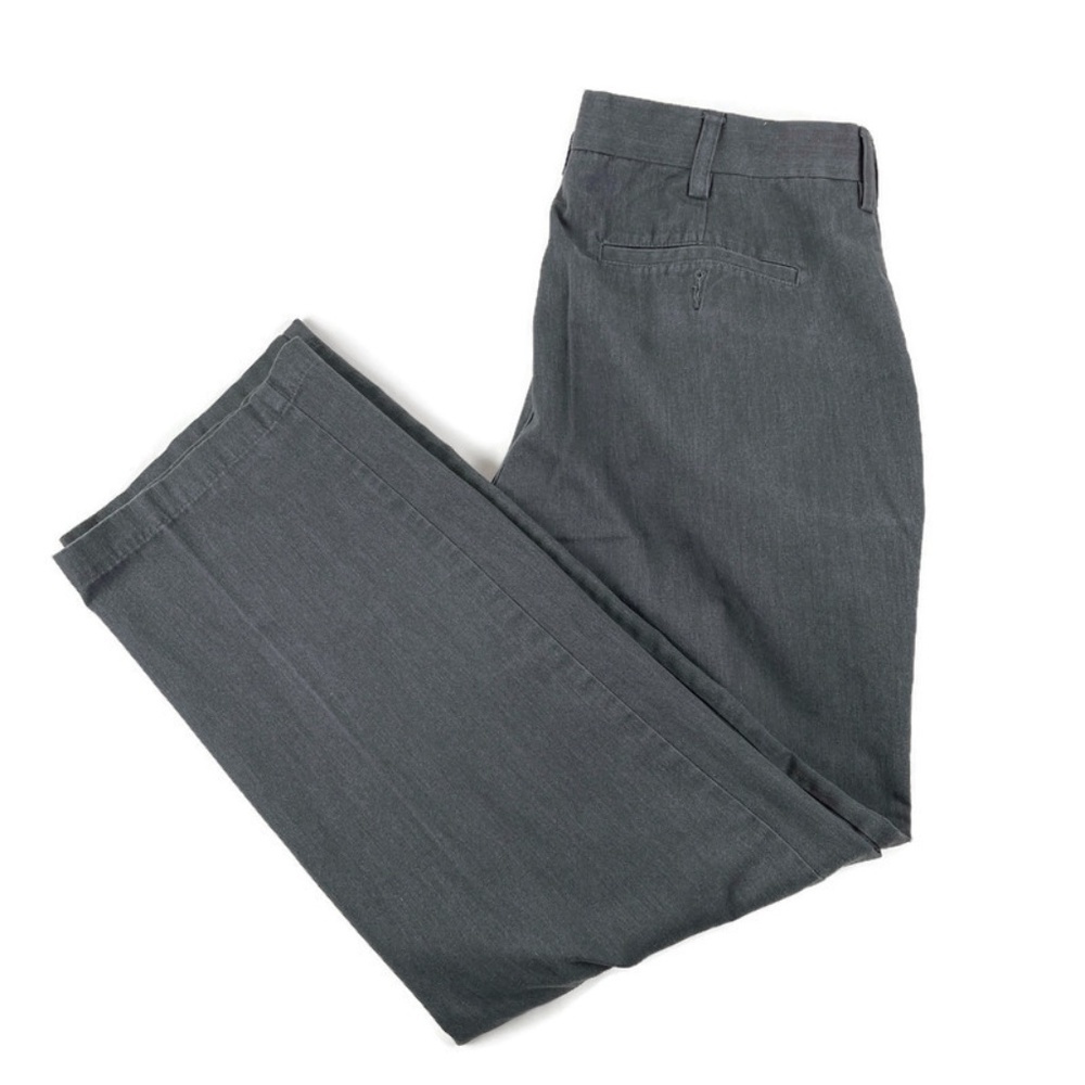Croft & Barrow Mens Pants Gray Flat Front 34x32